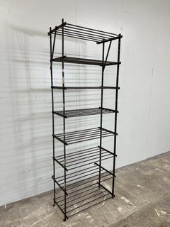 19th Century Antique French Wrought Iron Shelving Rack, 155cm Tall