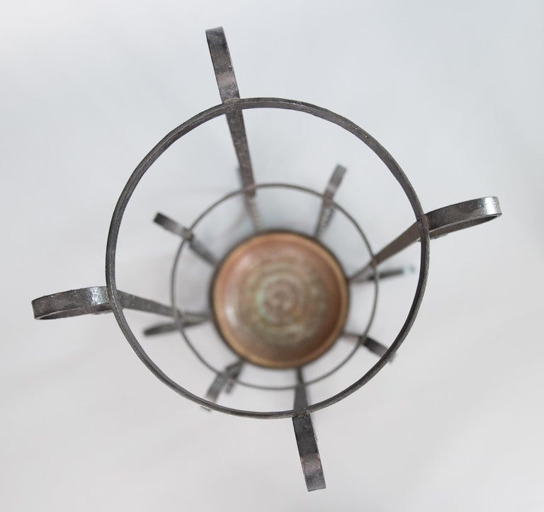 Antique French Wrought Iron Umbrella Stand For Sale at 1stDibs