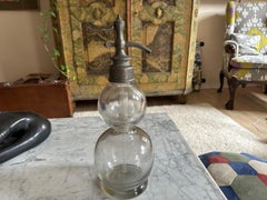 Antique French XL double Soda Siphon – Paris, circa 1890