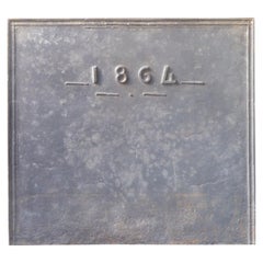 Antique French 'Year' Fireback, 19th Century