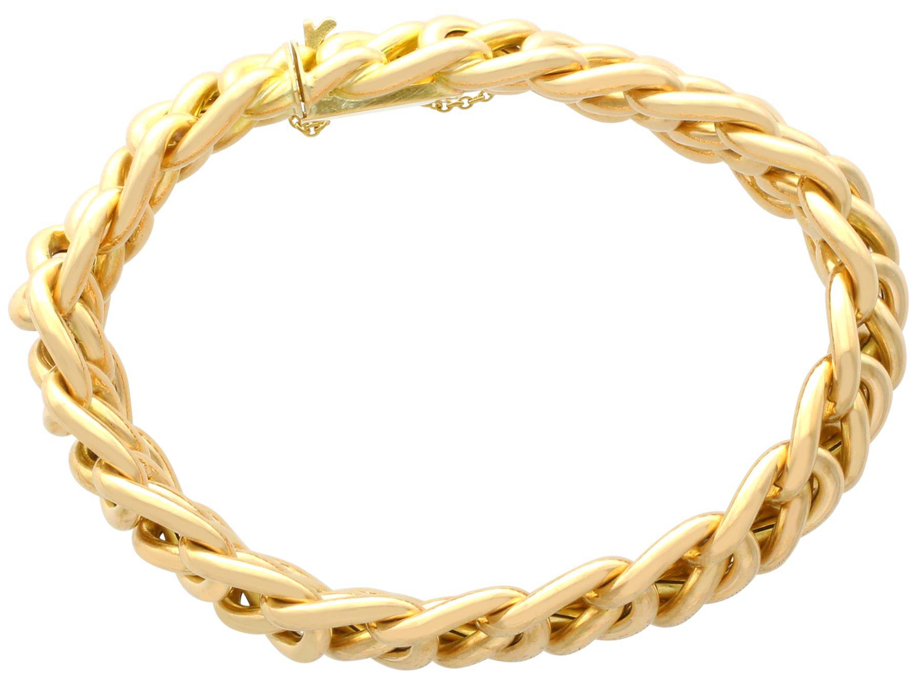 An exceptional, fine and impressive antique French bracelet crafted in 18 karat yellow gold; part of our diverse antique jewelry and estate jewelry collections

This exceptional, fine and impressive antique bracelet has been crafted in 18k yellow