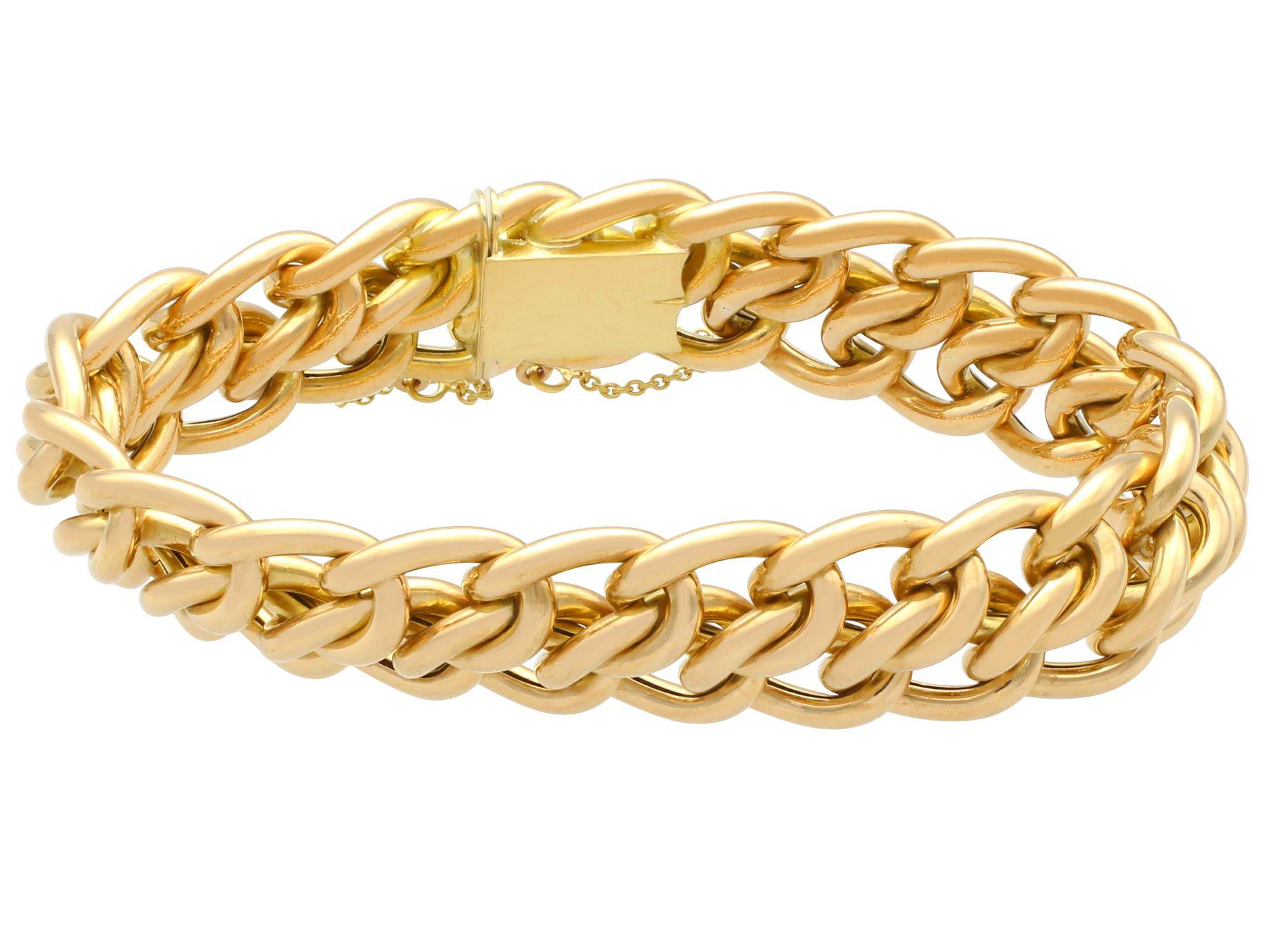 Antique French Yellow Gold Bracelet, circa 1910 In Excellent Condition For Sale In Jesmond, Newcastle Upon Tyne