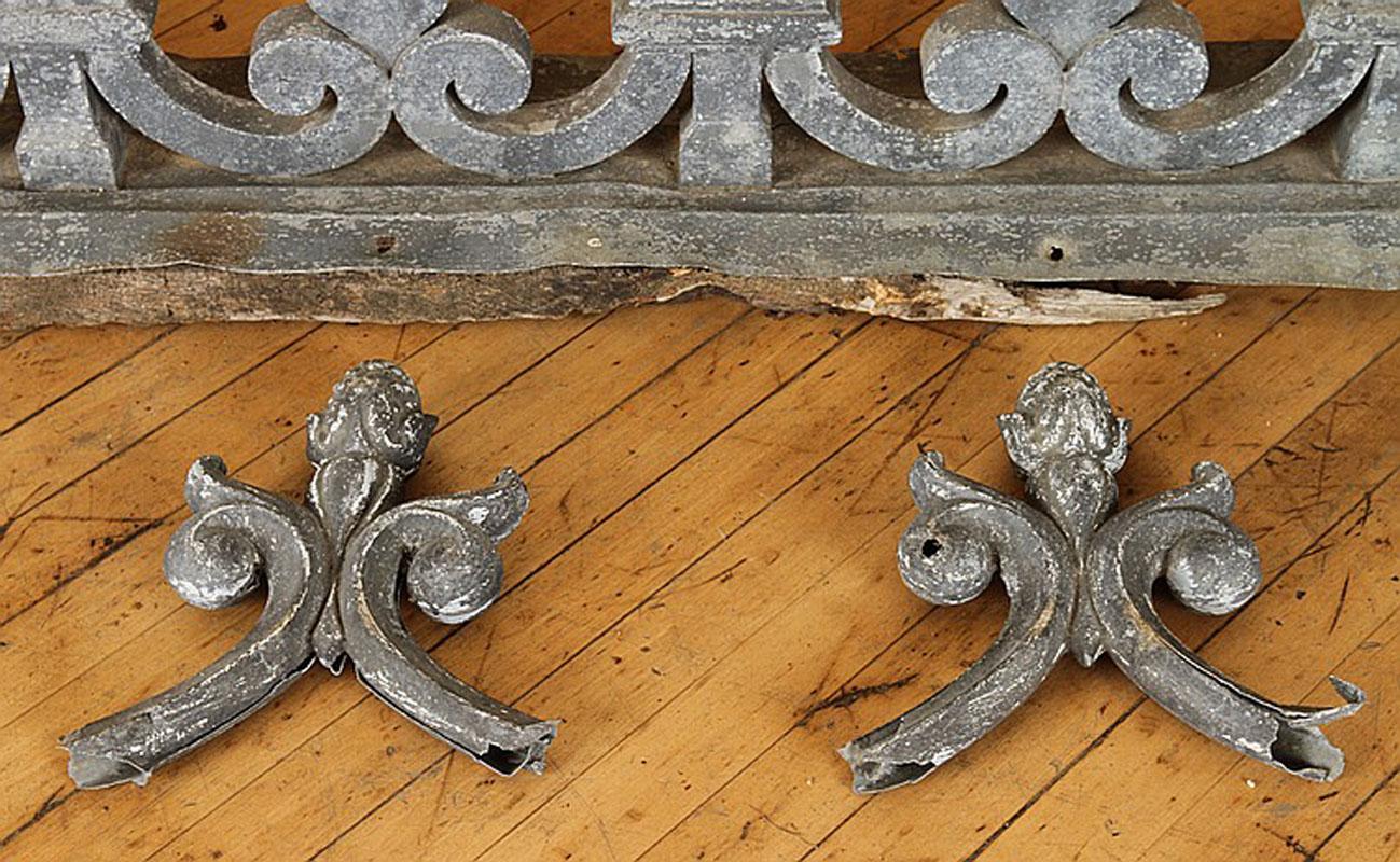 19th Century Antique French Zinc Architectural Building Element For Sale