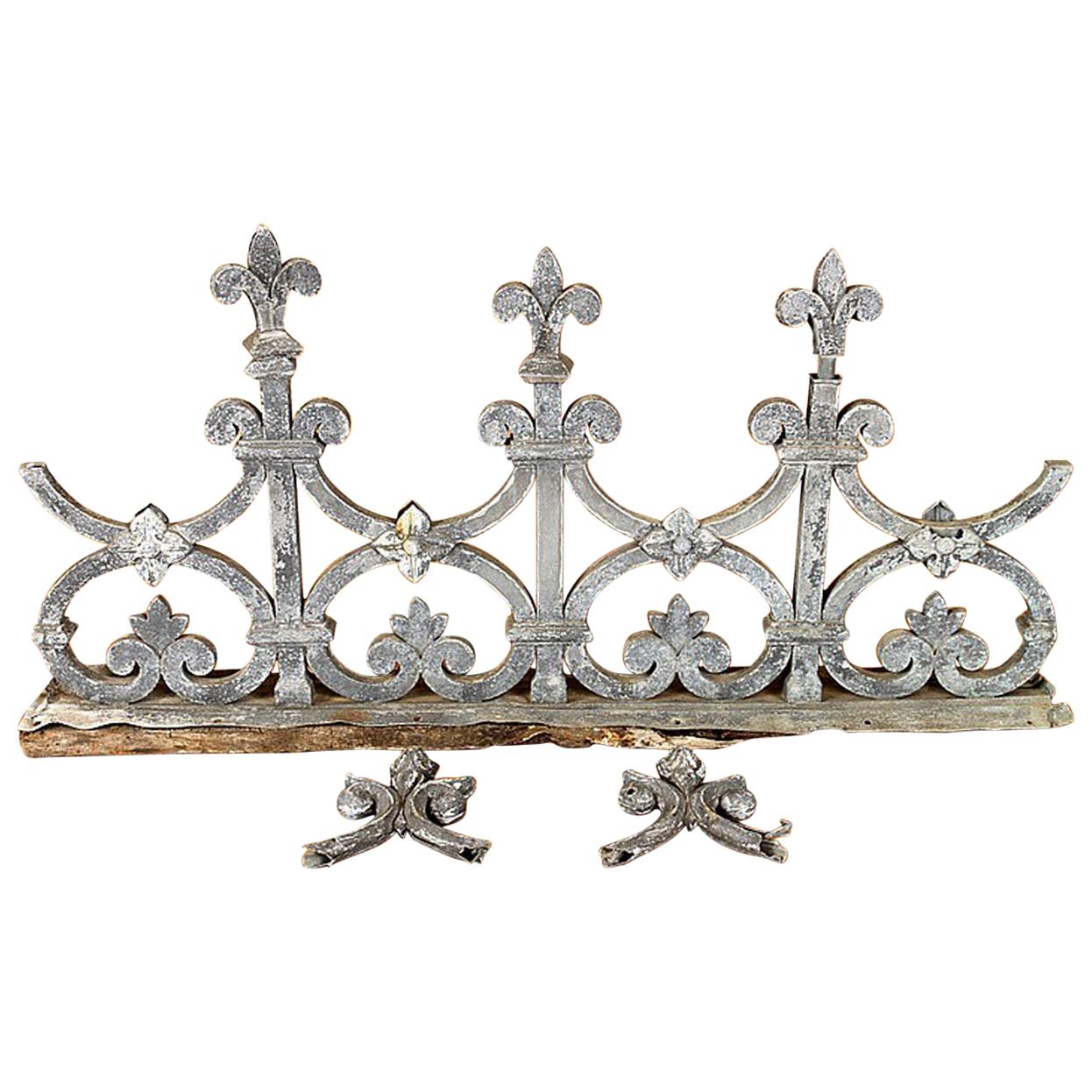 Antique French Zinc Architectural Building Element For Sale