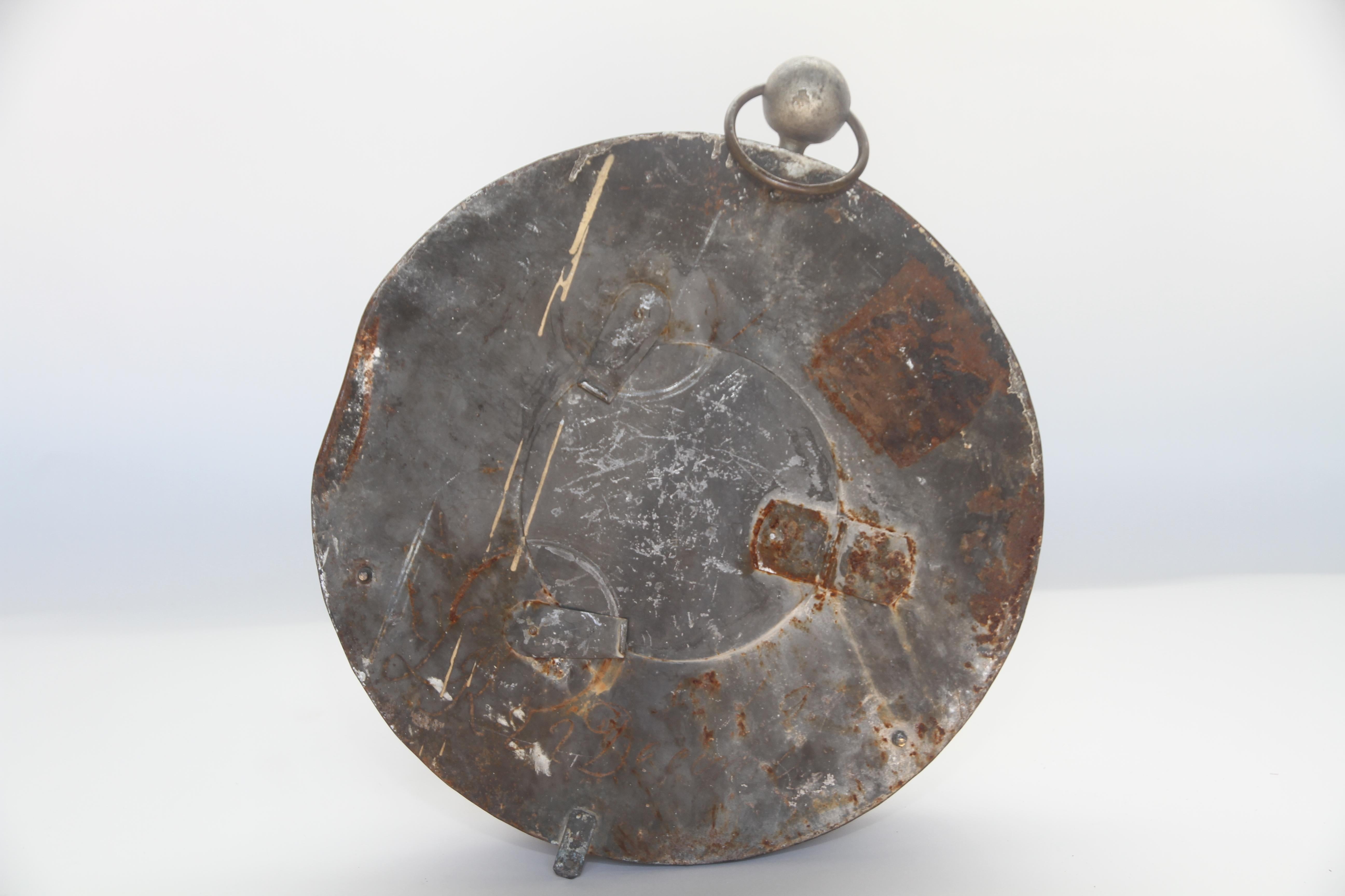 Antike französische Zink-Uhr, Paul Garnier, Hger Mcien de la Marine 1