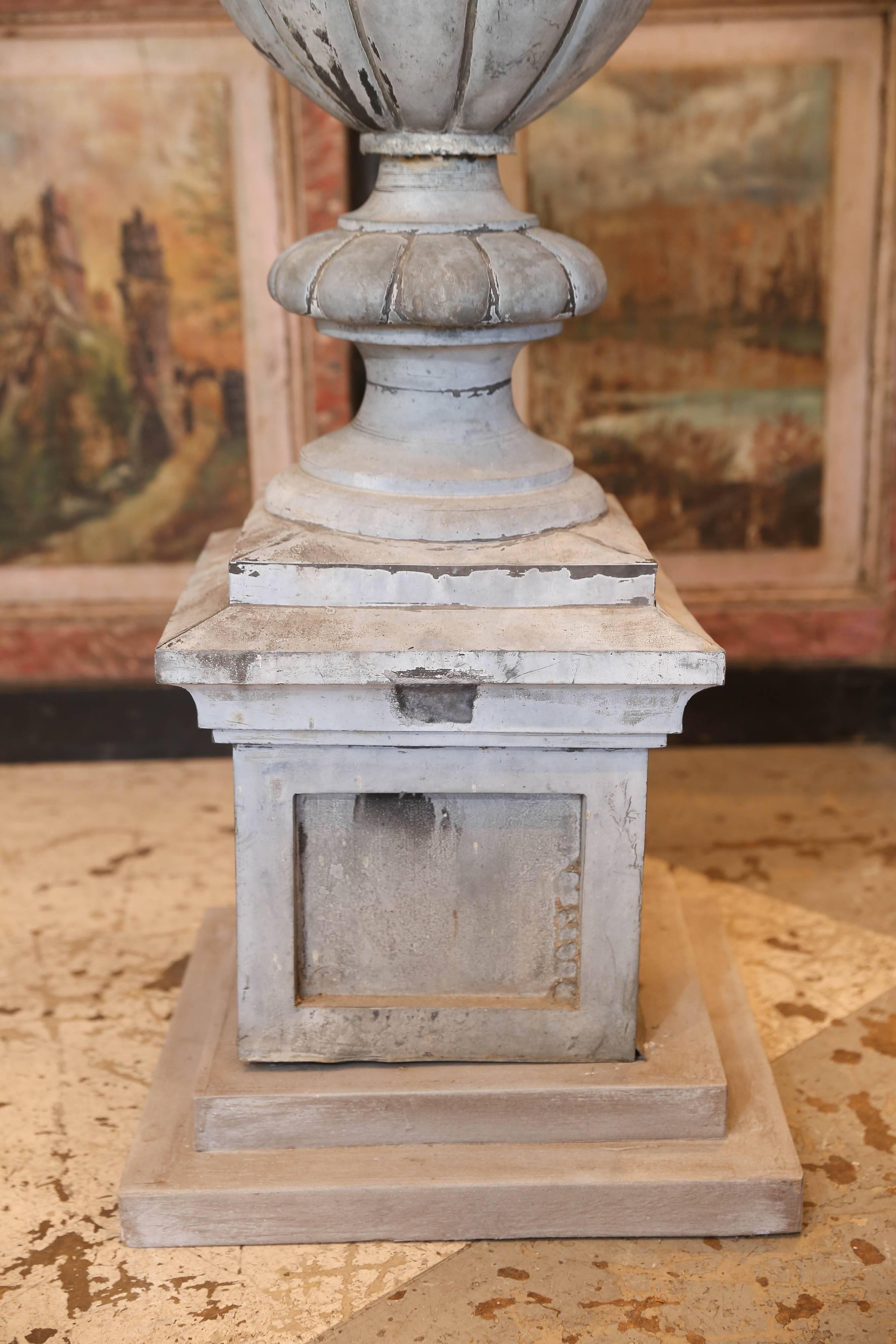 Early 20th Century Antique French Zinc Finial on Stand