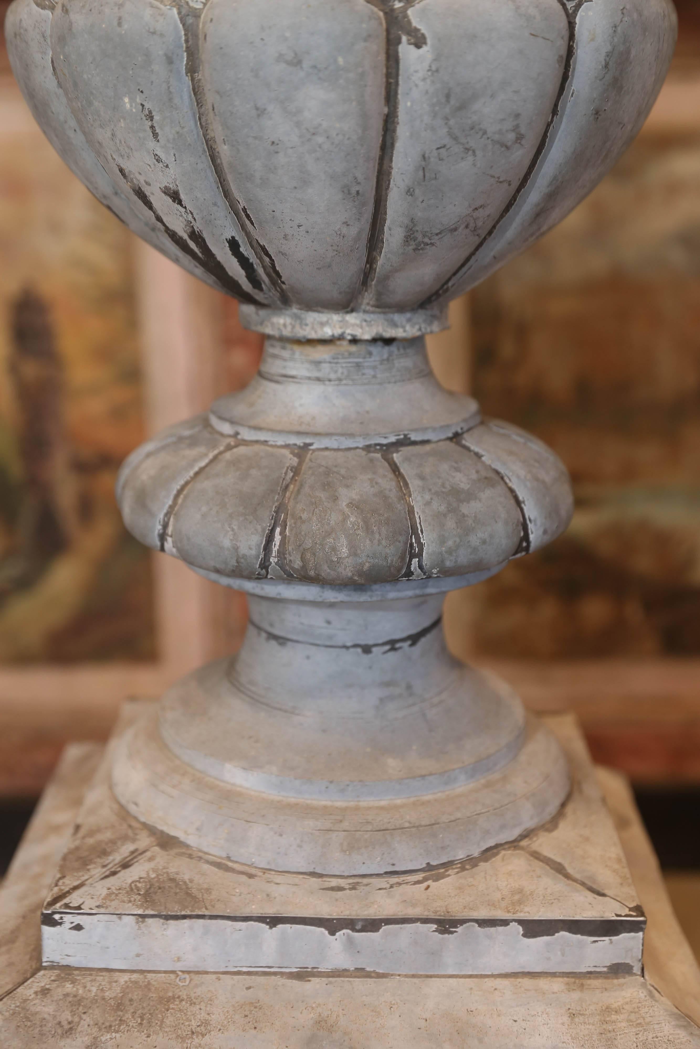 Antique French Zinc Finial on Stand 1