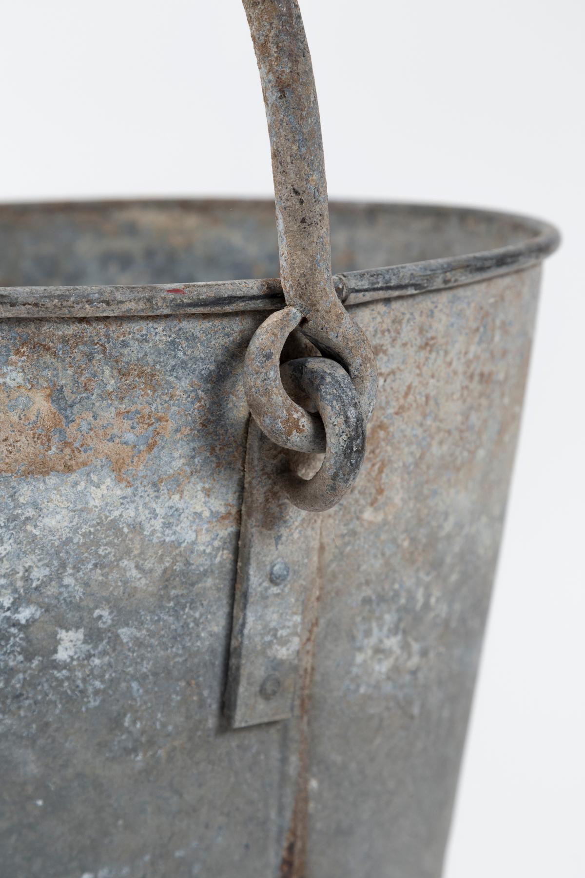 antique milk bucket