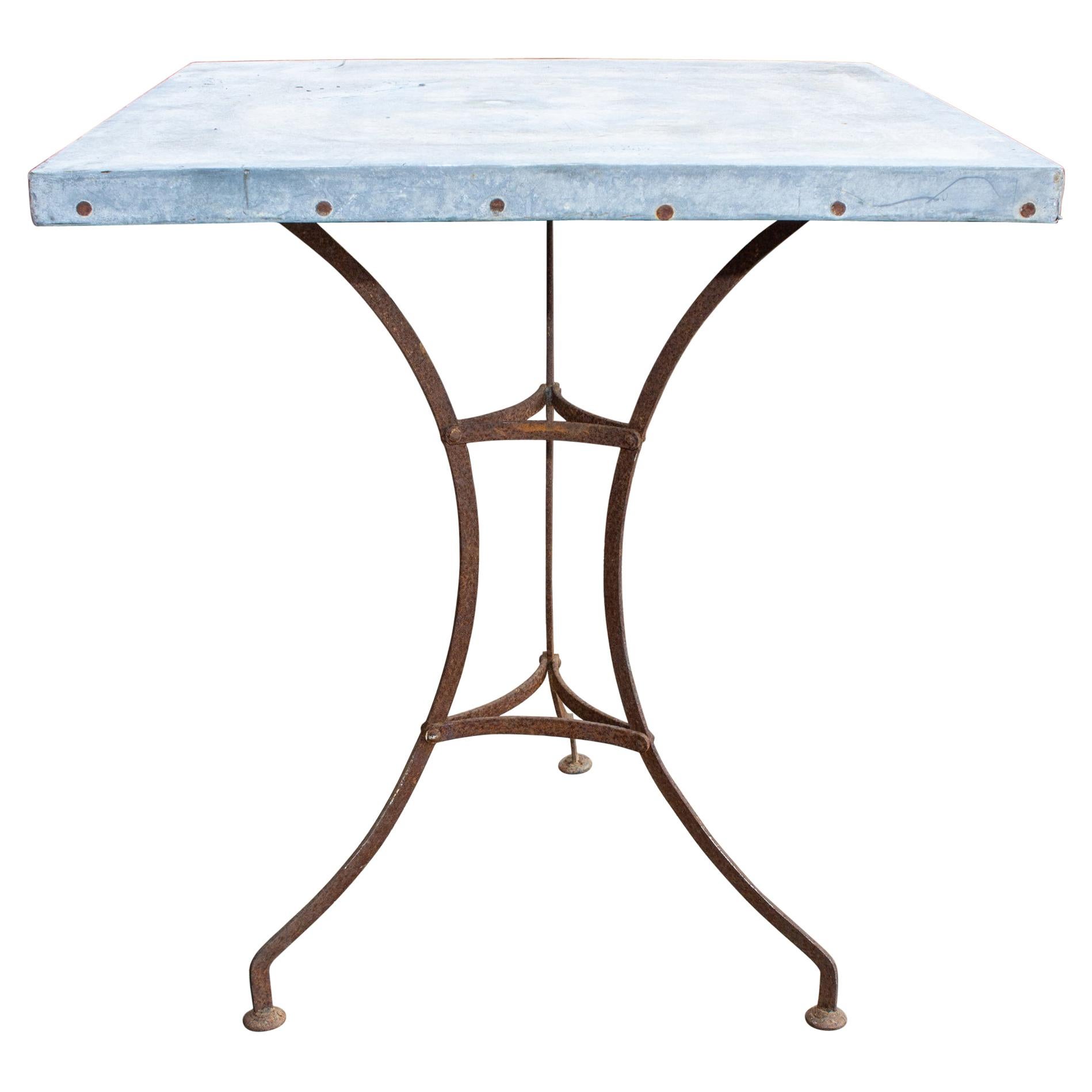 Early 1900's French Bistro Table With Marble Top at 1stDibs