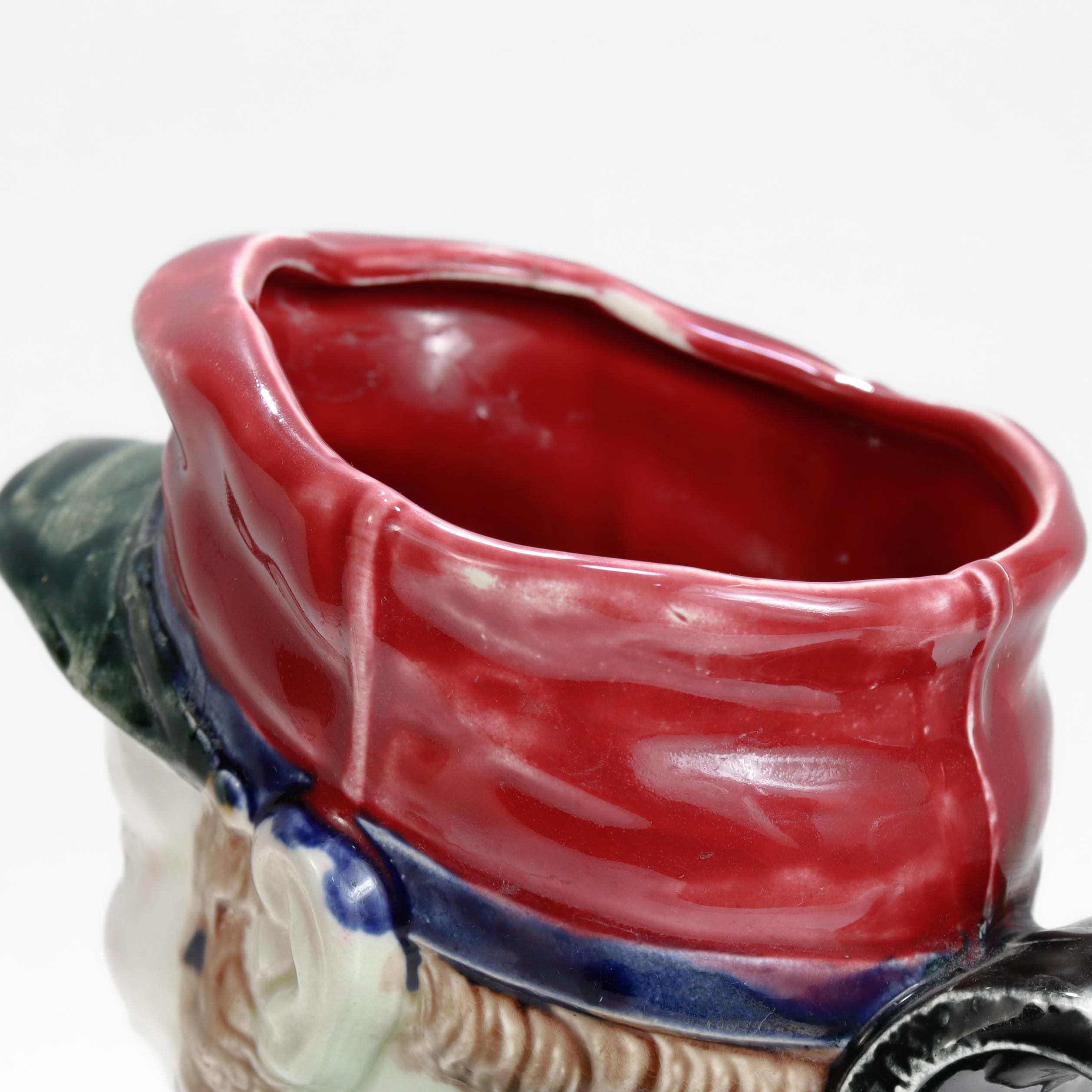 Antique Frie Onnaing Satirical French Majolica Drunken Soldier Toby Pitcher For Sale 8