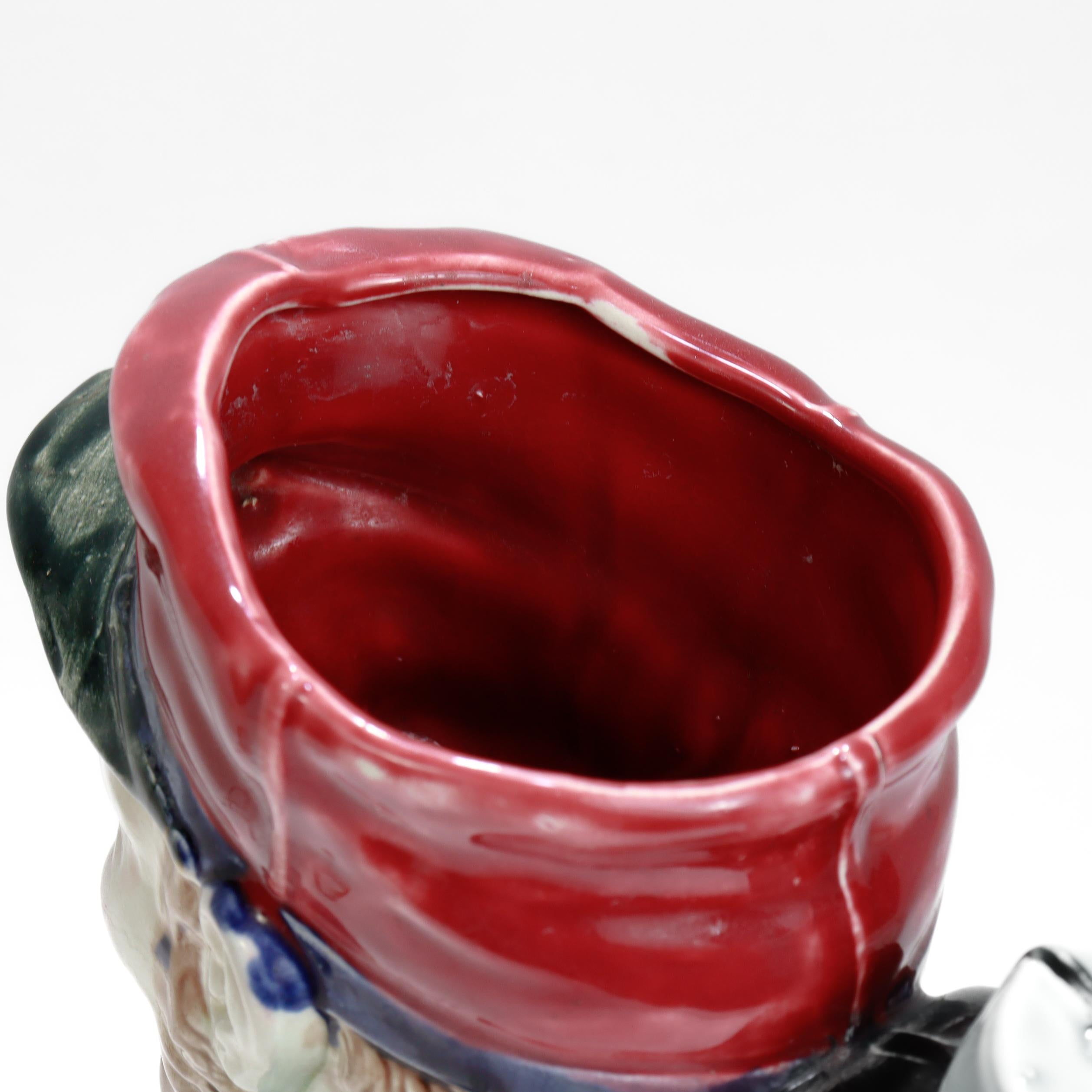 Antique Frie Onnaing Satirical French Majolica Drunken Soldier Toby Pitcher For Sale 9
