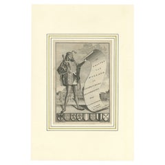 Antikes Frontispiz von „De Graaven van Holland“ von Langendijk, 1745