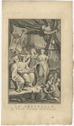 Antique Frontispiece of the Volume of Holland, 1749