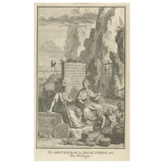 Antique Frontispiece of the Volume Switzerland en Italië, 1760