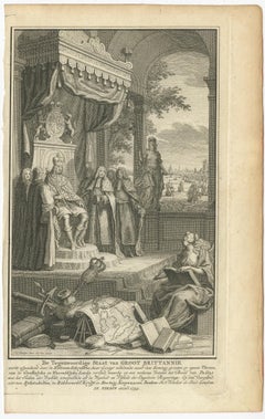 Antique Frontispiece of Volume about Great-Britain, 1754