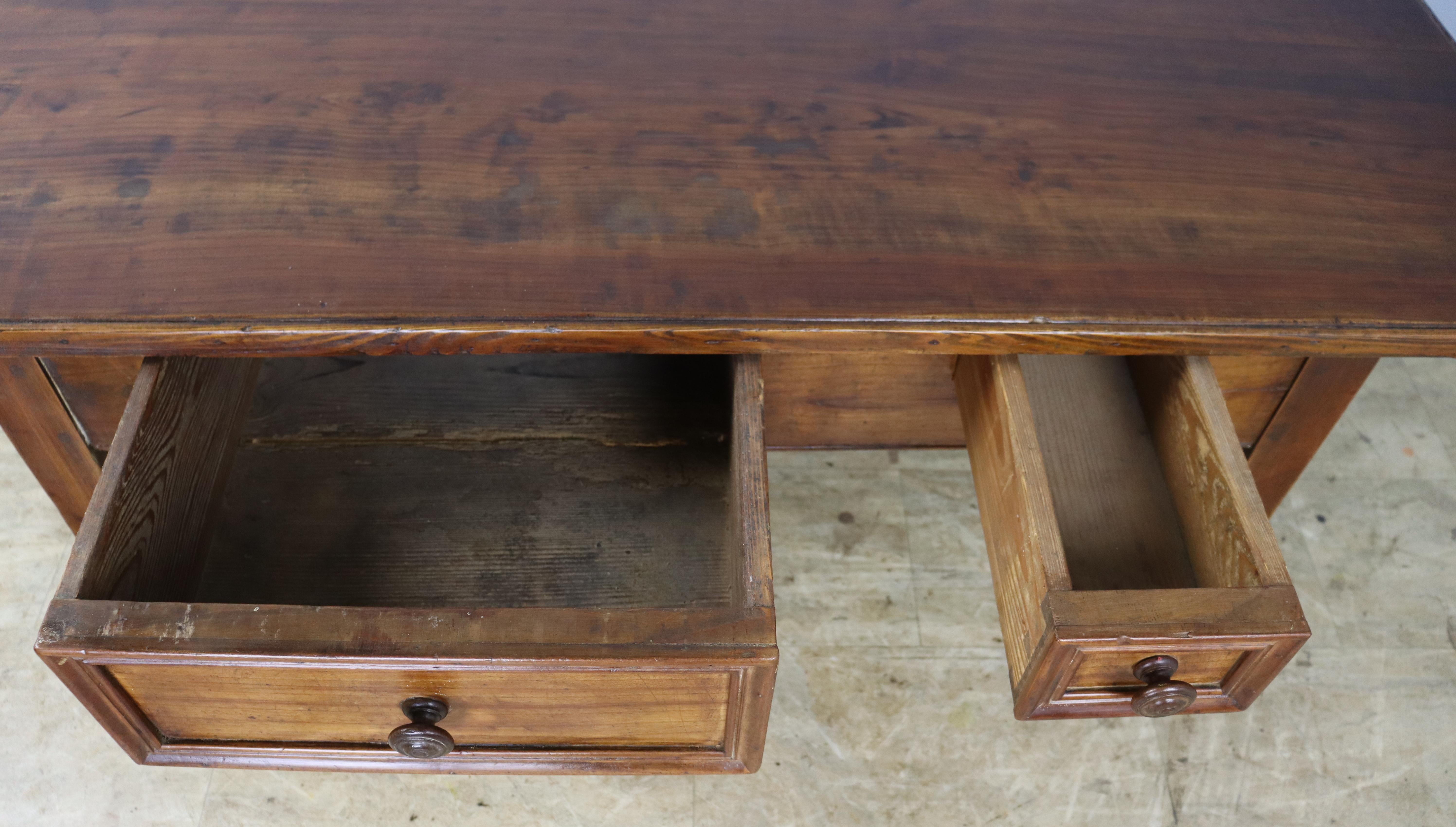 Antique Fruitwood Alsacian Coffee Table with Two Drawers For Sale 5