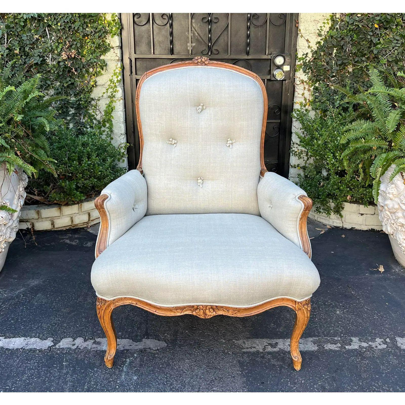 Antique Fruitwood Bergere Arm Chair, 18th Century 1