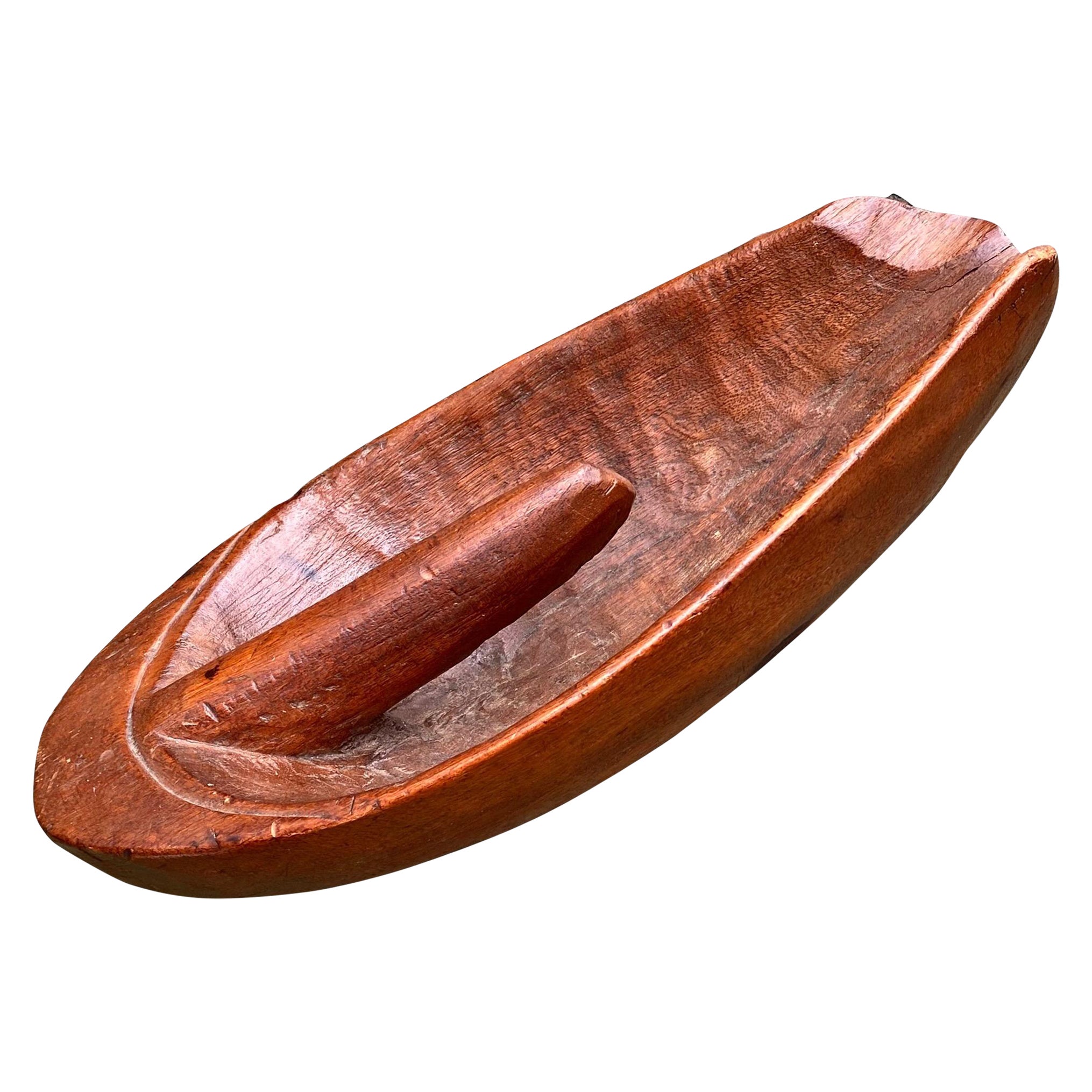 Antique Fruitwood French Farmhouse Grain Scoop