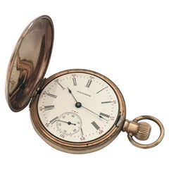 Antike Full Hunter vergoldete Waltham Taschenuhr