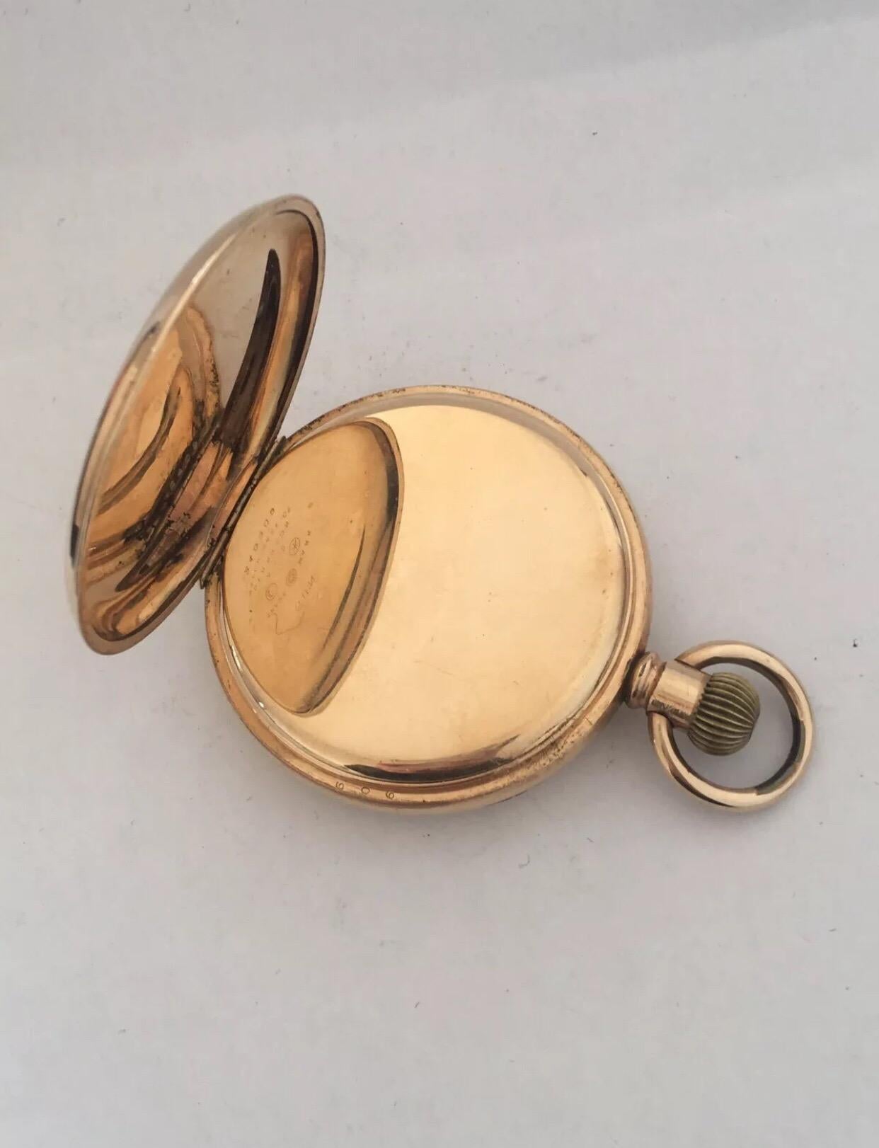 waltham gold plated pocket watch