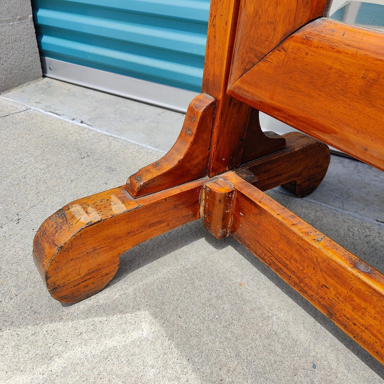 Antique Full Length Cheval Floor Mirror For Sale at 1stDibs