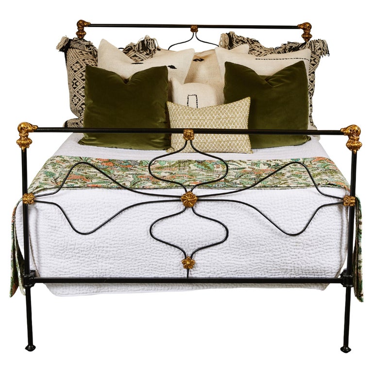 Antique Full Size Iron Bed with Head + Footboard For Sale at 1stDibs
