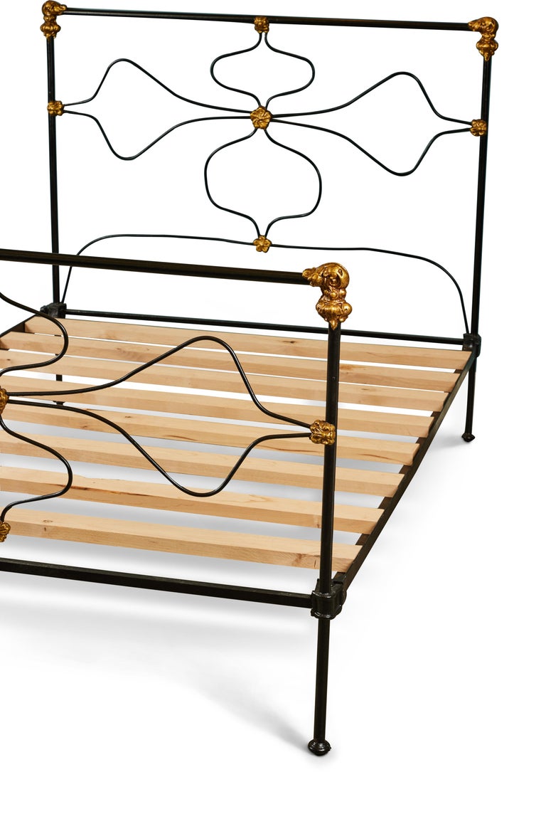 Antique Full Size Iron Bed with Head + Footboard For Sale at 1stDibs