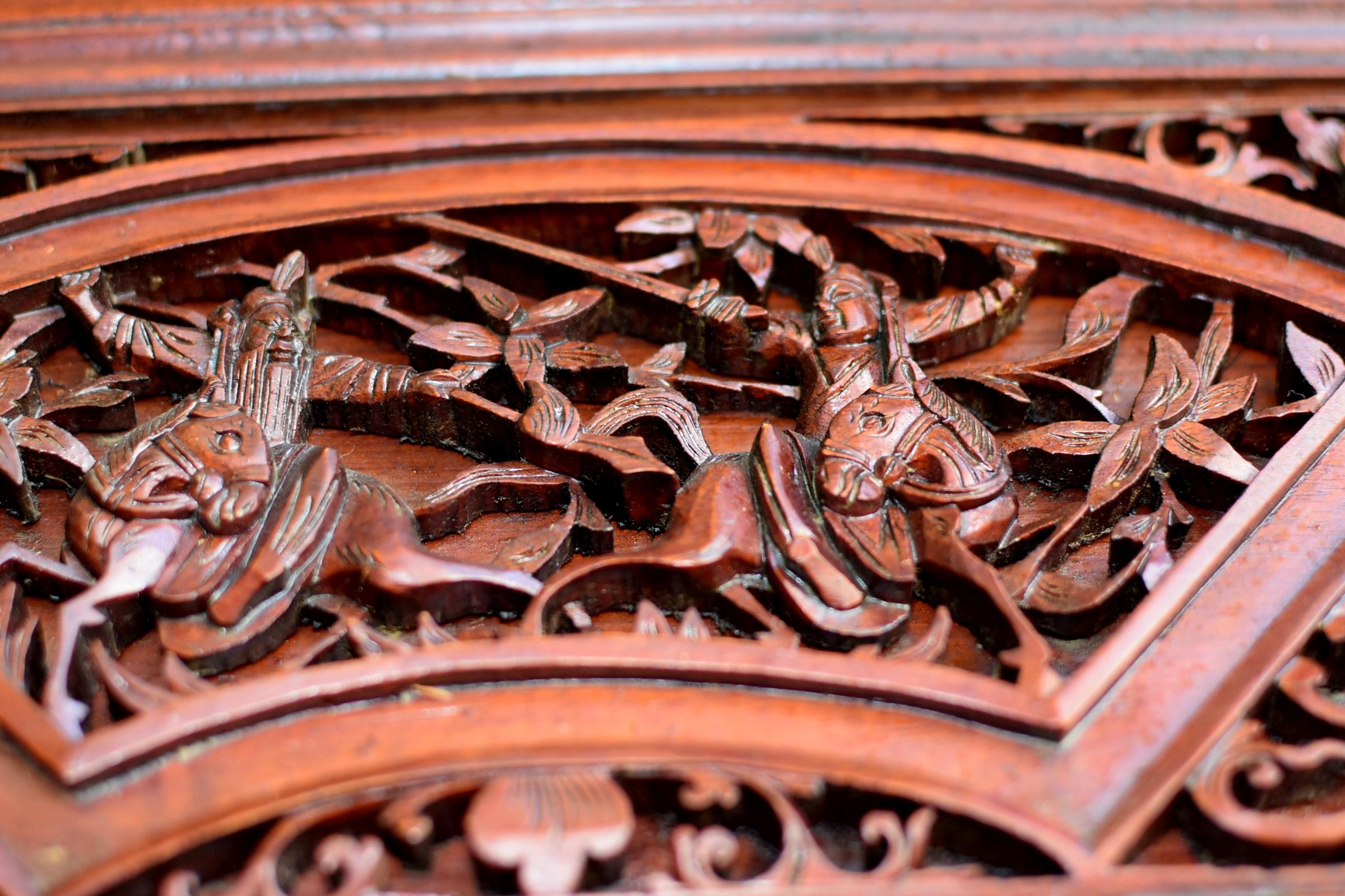Antique Fully Carved Scholar's Cabinet 8