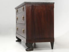 Antique Fully Restored French Empire Mahogany Commode with Lion Paw Feet