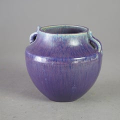 Antique Fulper Art Pottery Double Handled Low Vase C1920