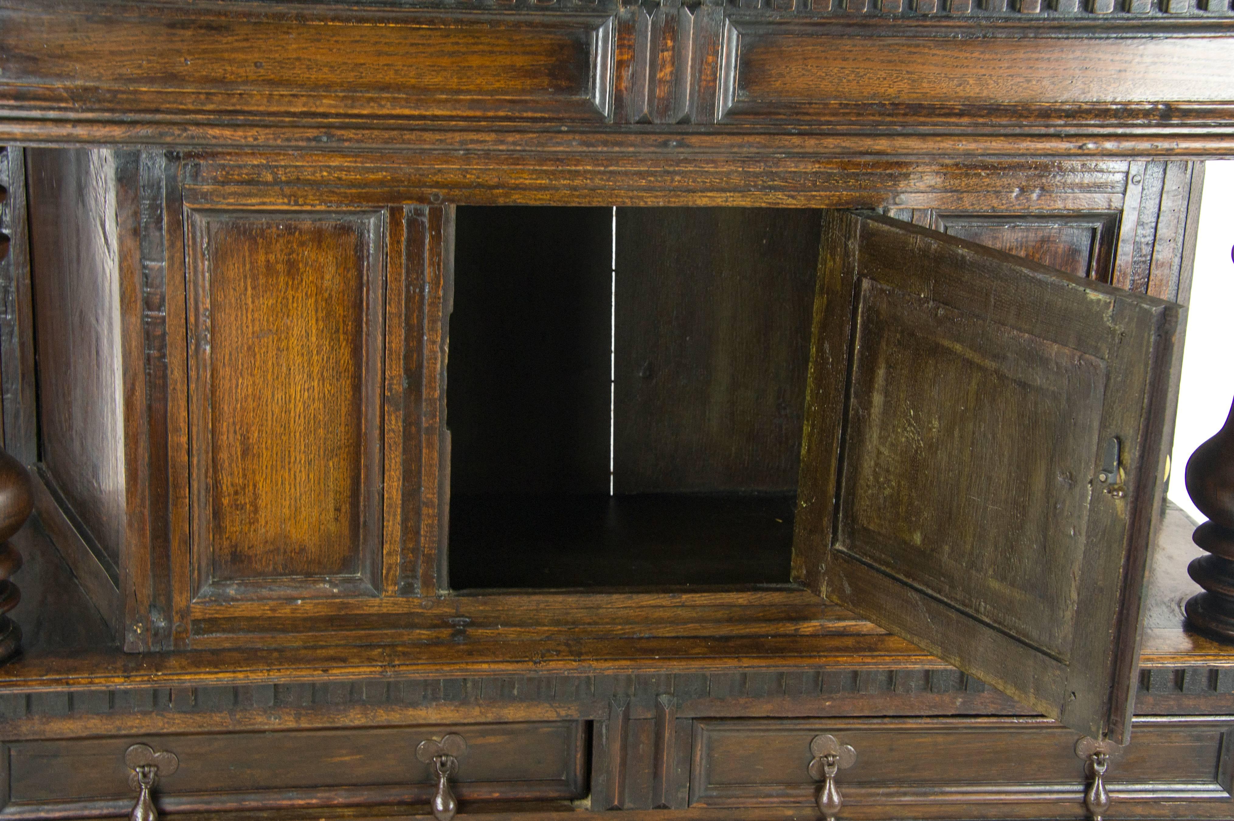 Antique Furniture Sideboard, Georgian Court Cupboard, Scotland, 1810 4