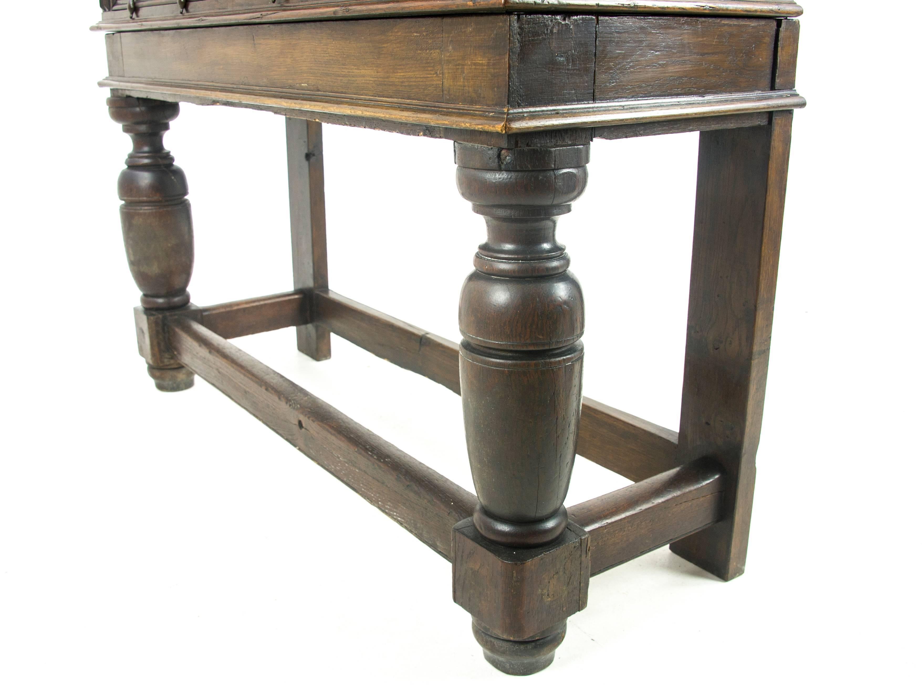 Antique Furniture Sideboard, Georgian Court Cupboard, Scotland, 1810 8