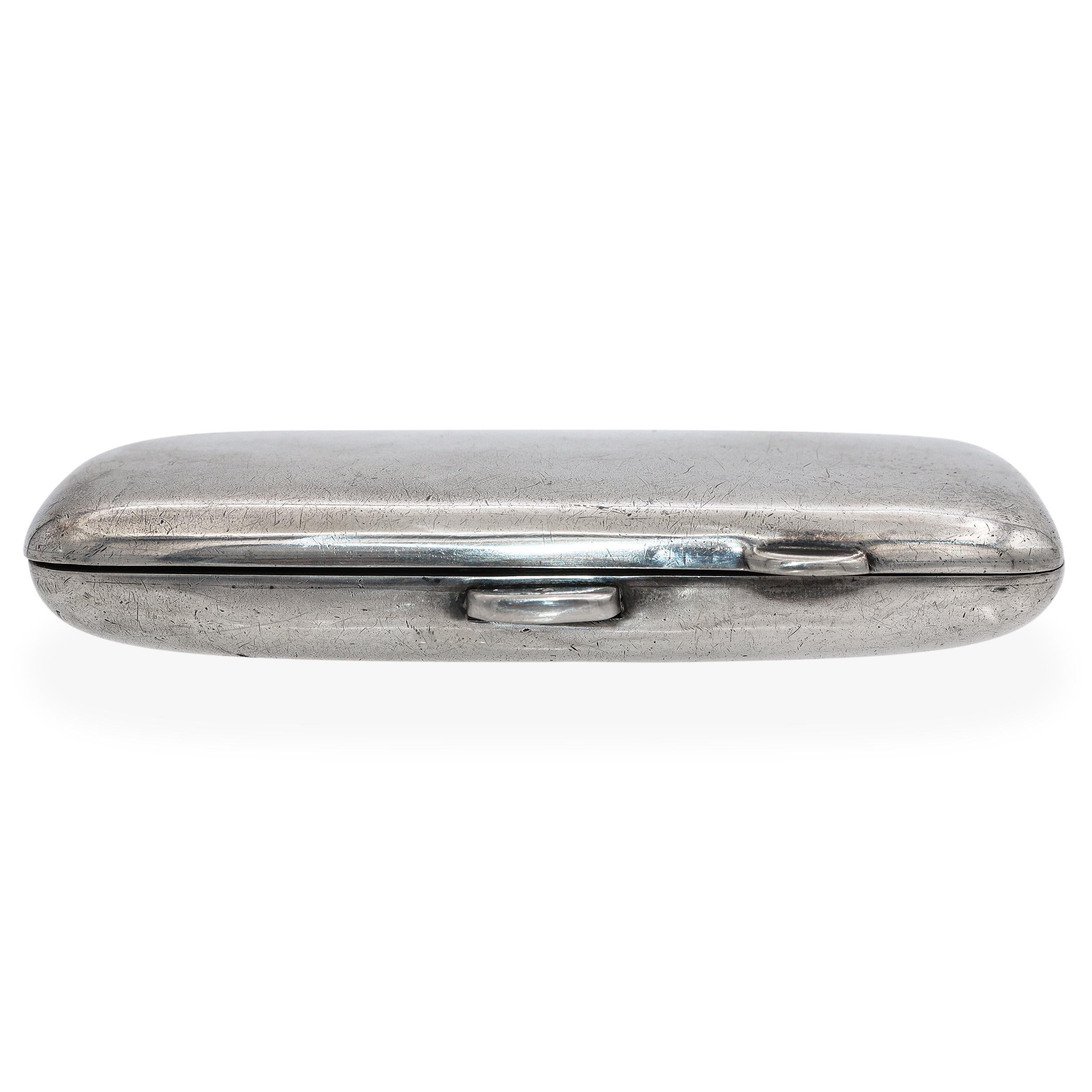 Ancien étui à cigarettes en argent sterling de G. Seifert & Sons Quebec en vente 1