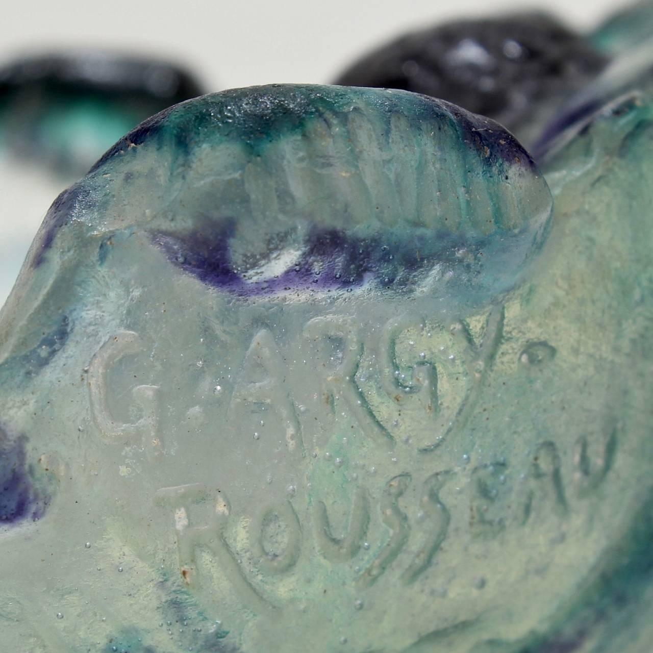 Antique Gabriel Argy-Rousseau Pate-de-Verre Art Glass Ashtray 4
