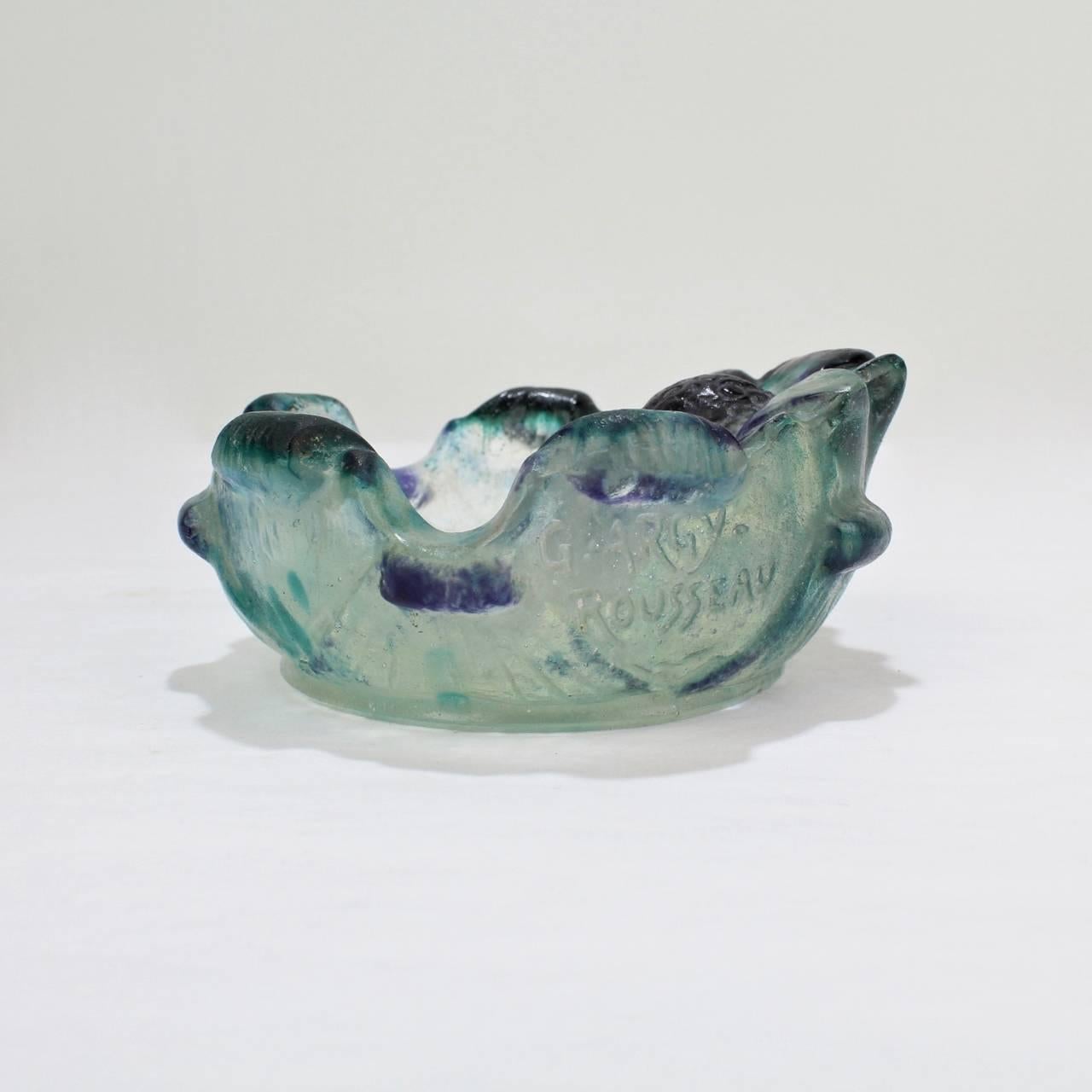Antique Gabriel Argy-Rousseau Pate-de-Verre Art Glass Ashtray 1