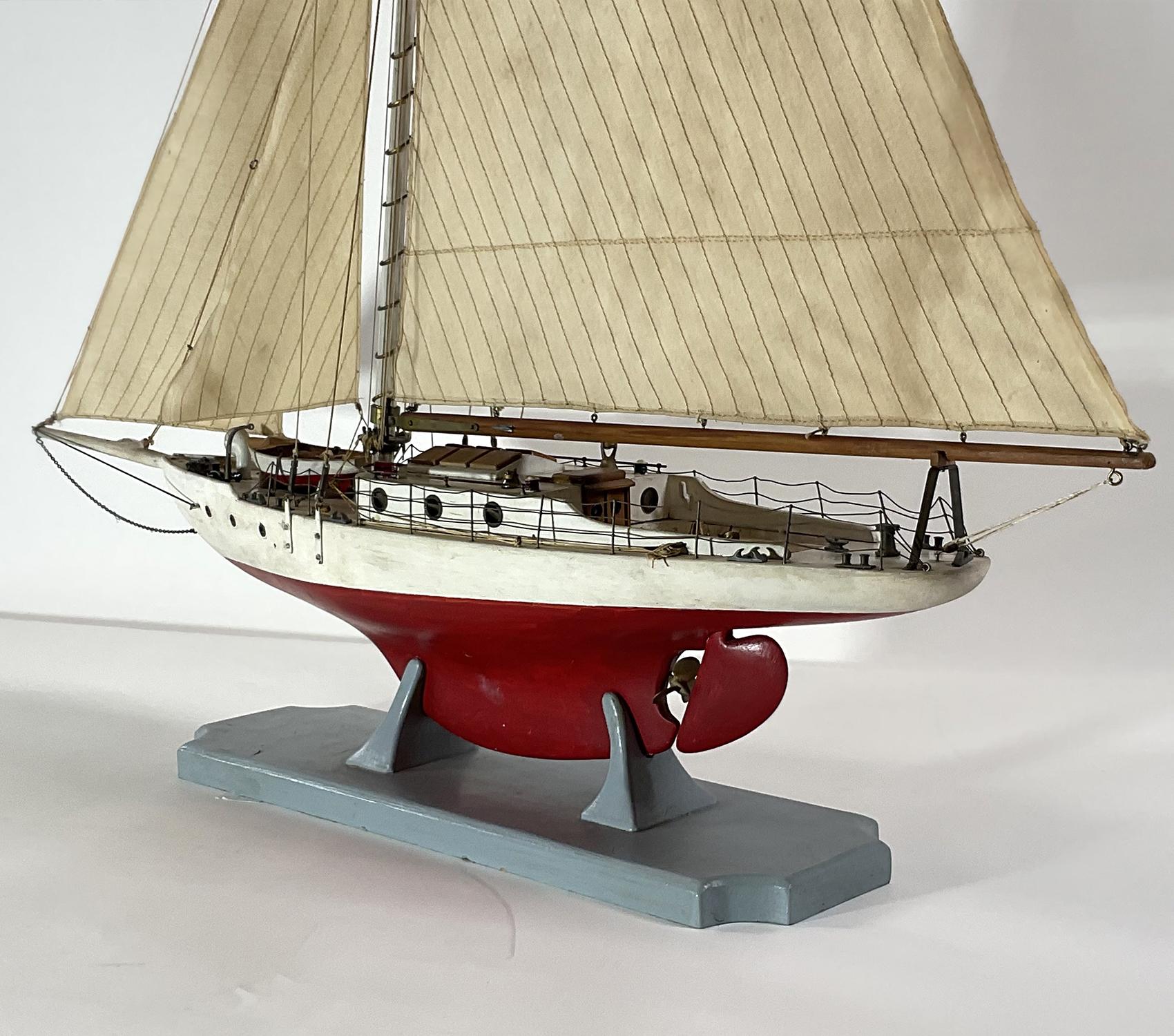 Antique Gaff Rigged Sloop Boat Model 3