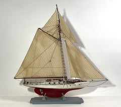 Antique Gaff Rigged Sloop Boat Model