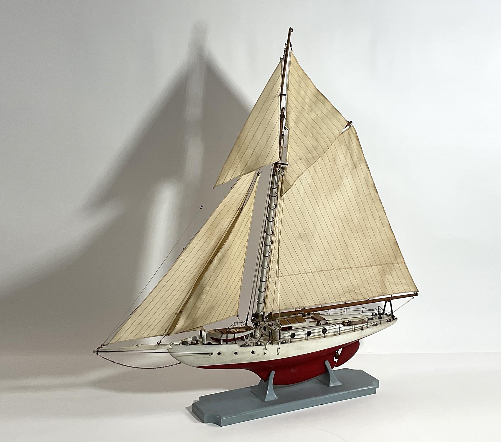 Antique Gaff Rigged Sloop Boat Model 1