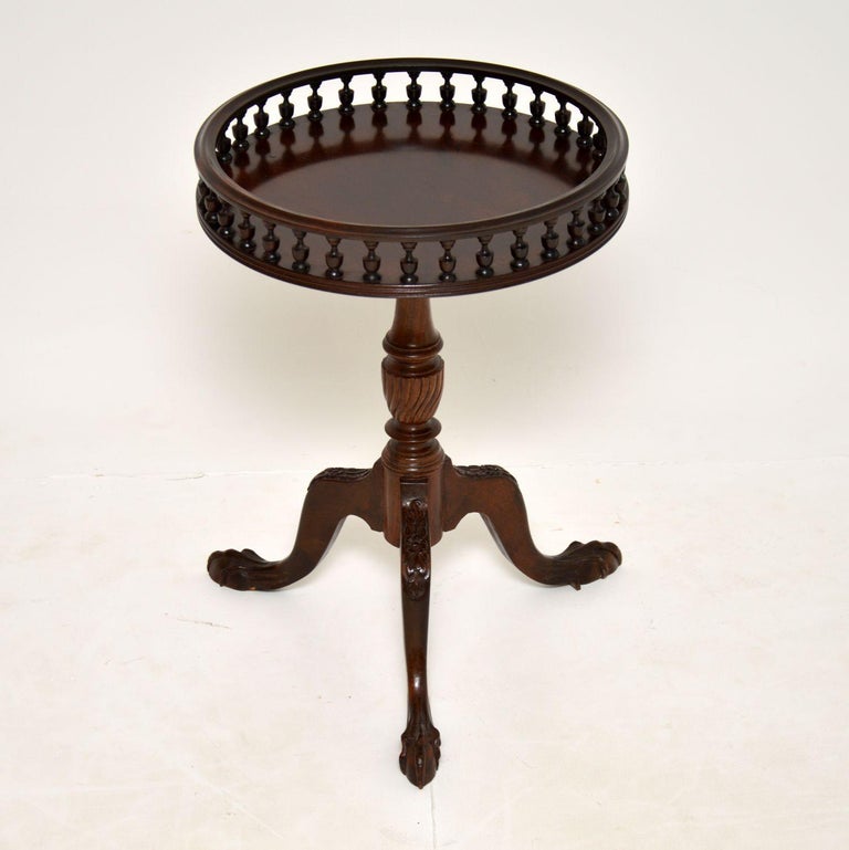 Antique Gallery Wine Table For Sale at 1stDibs