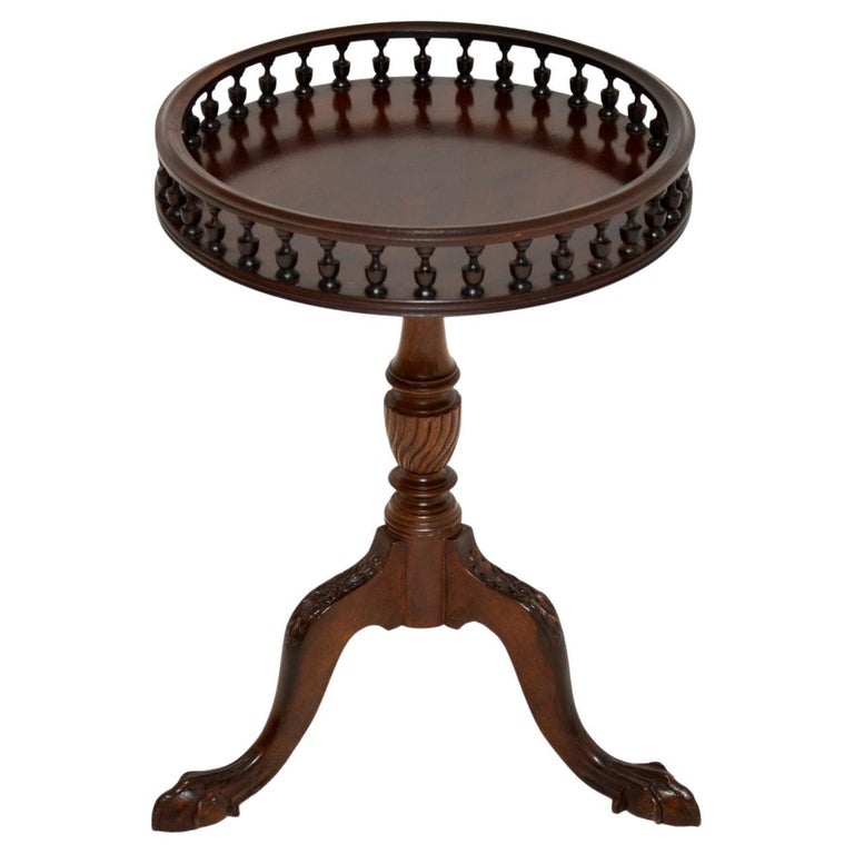 Antique Gallery Wine Table For Sale at 1stDibs