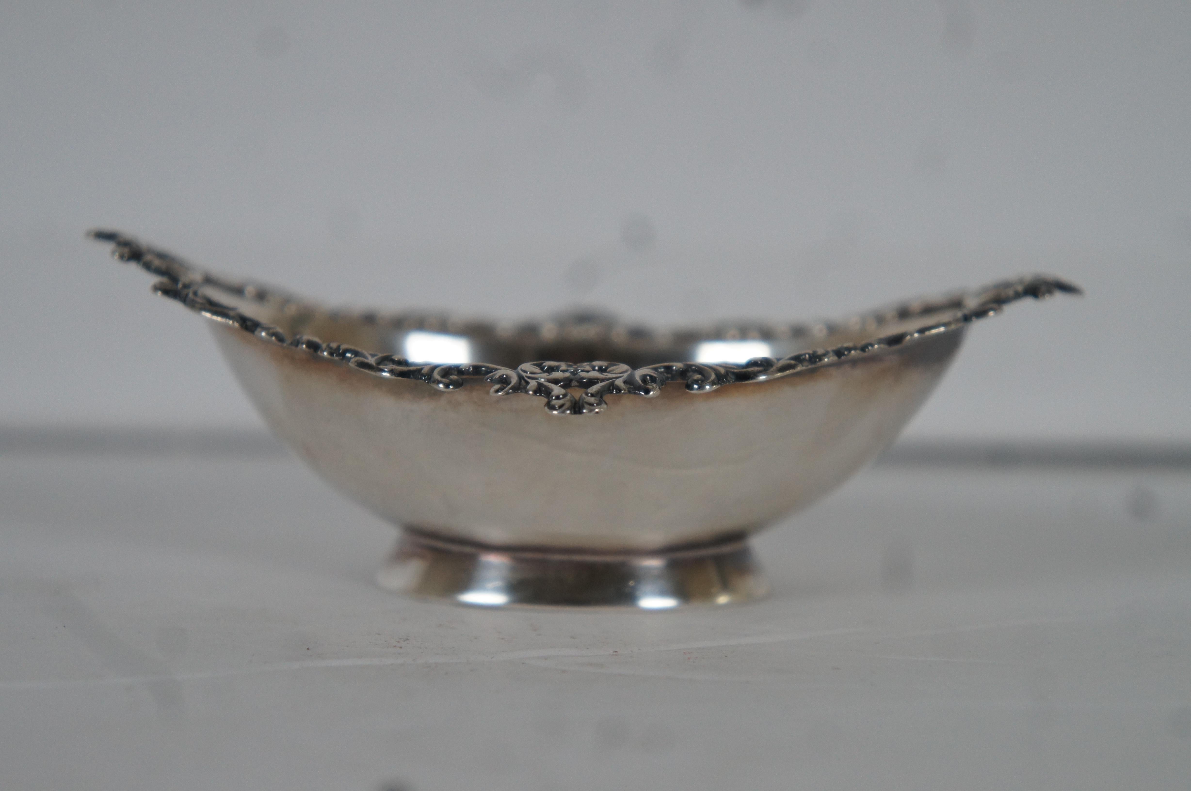 Antique Galt & Bro 72 Baroque Sterling Silver Footed Bowl Compote Nut Dish 45g 3