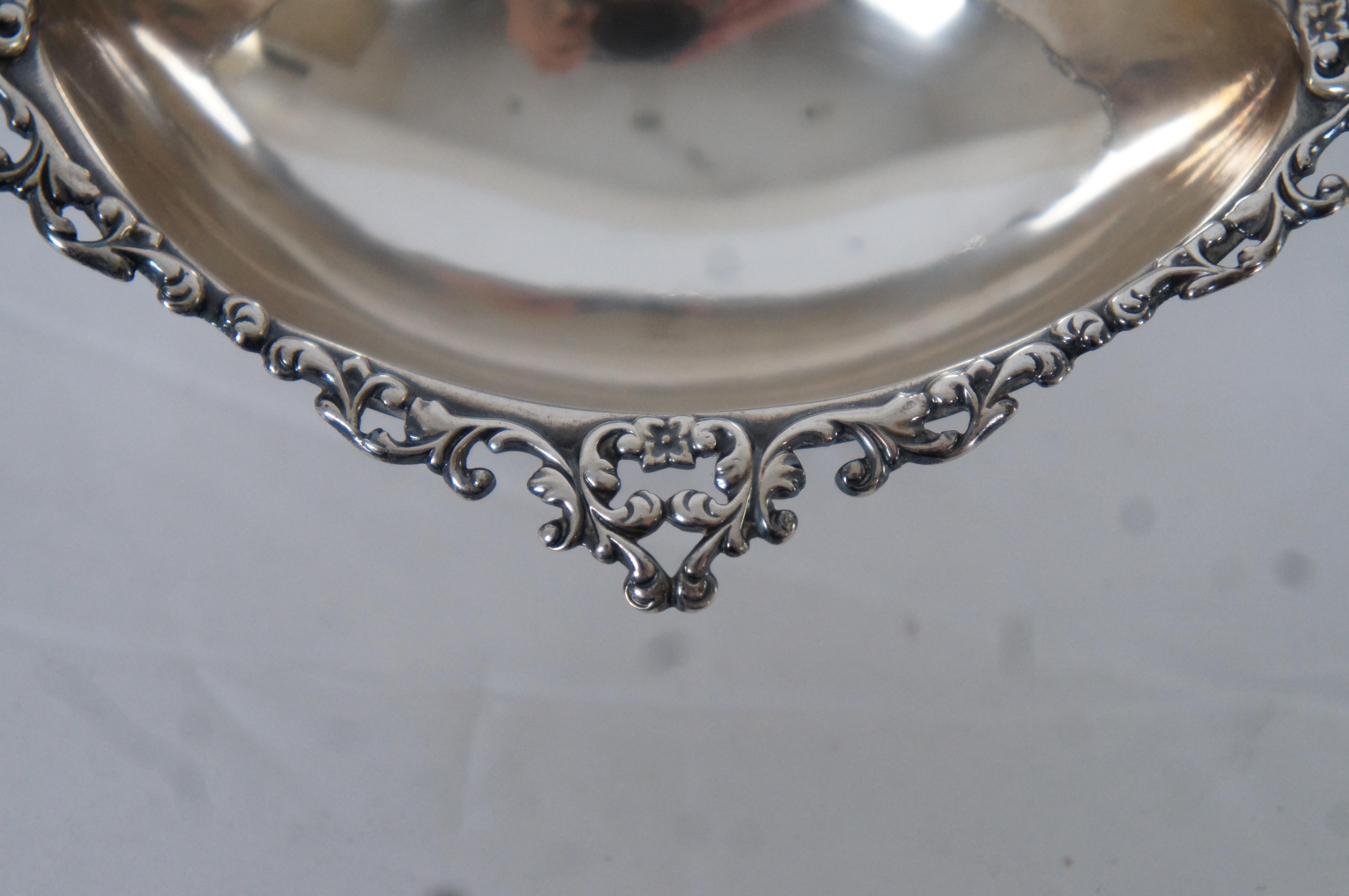 Antique Galt & Bro 72 Baroque Sterling Silver Footed Bowl Compote Nut Dish 45g 4