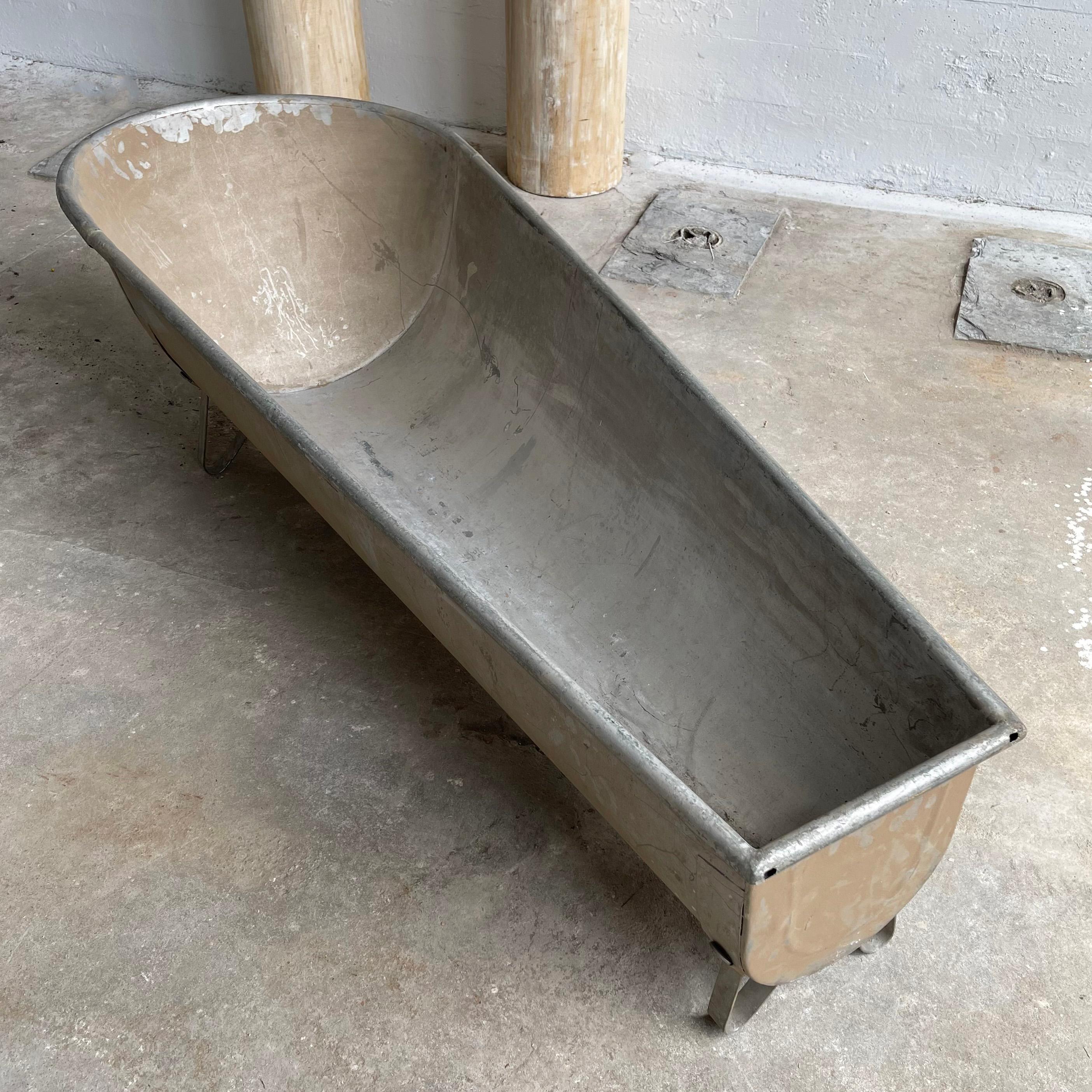 antique galvanized wash tub for sale