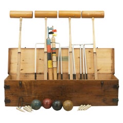 Used Gamage's Special All England Croquet Set