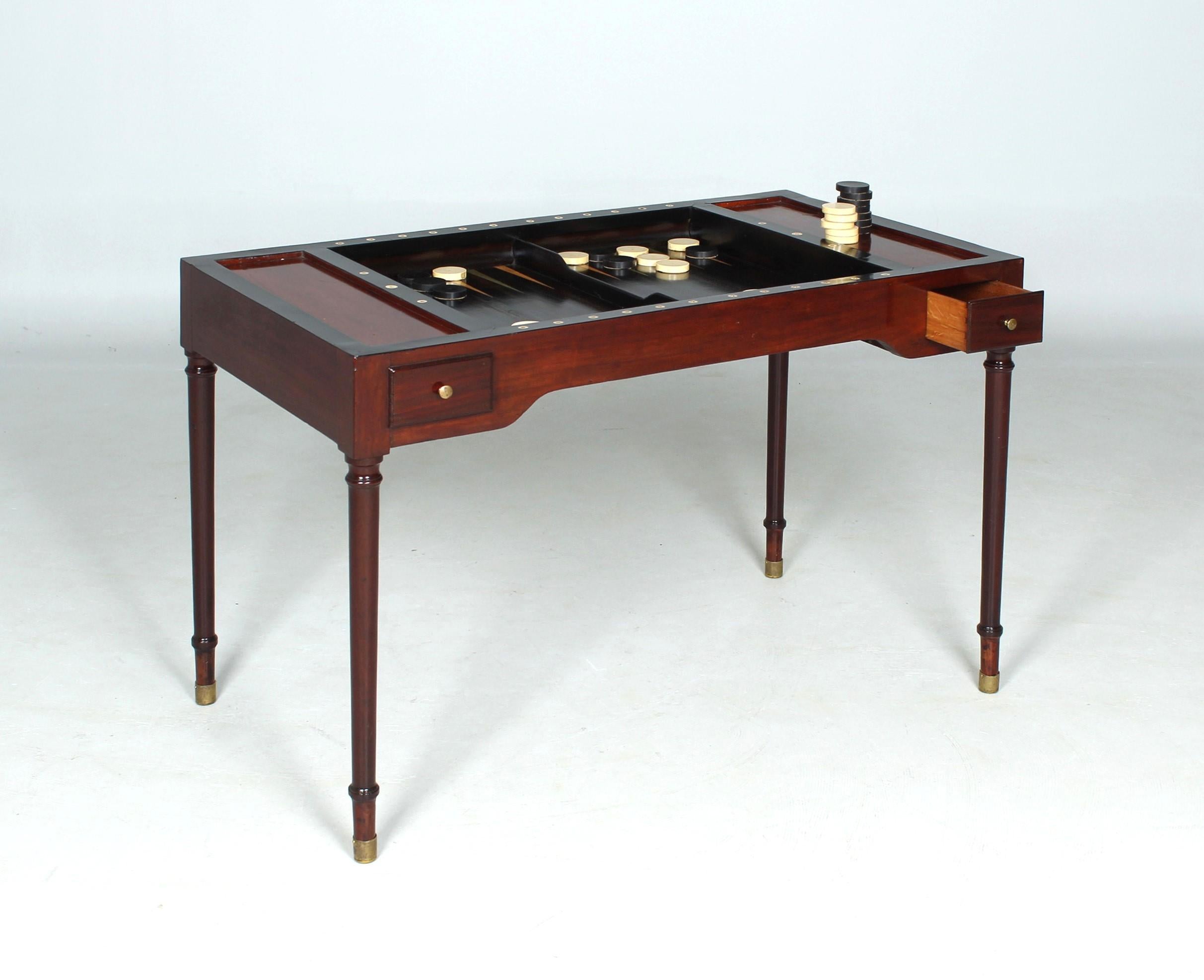 Antiker Spieltisch, Table à Tric Trac, Mahagoni, Frankreich, Directoire, um 1800 im Angebot 2