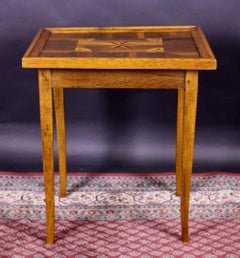 Antique Game Table with Marquetry Works