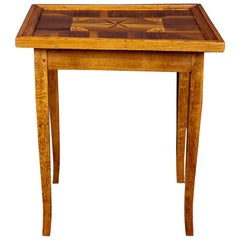 Antique Game Table with Marquetry Works