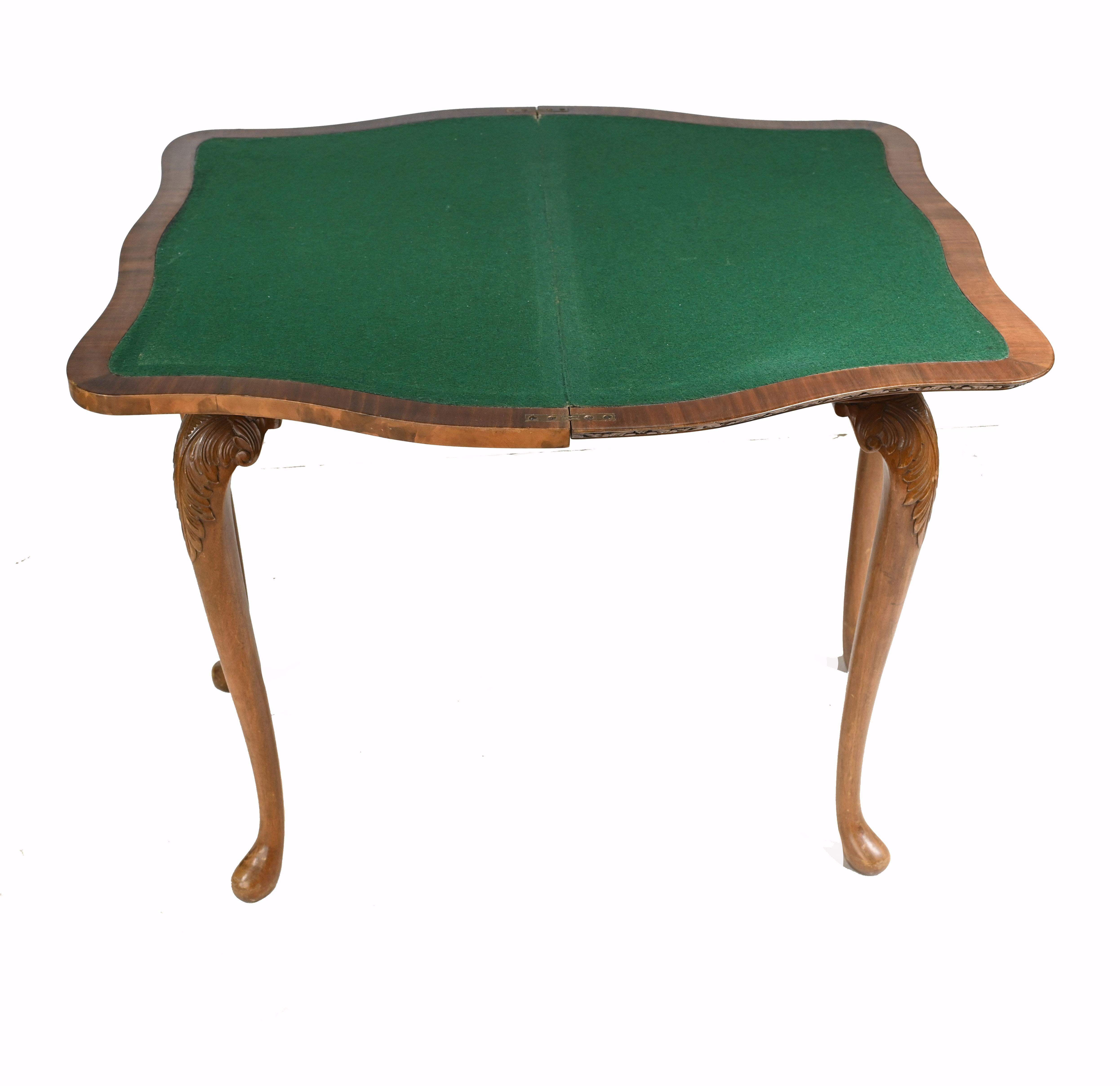 Antique Games Table by Epstein and Co, Walnut Card Tables For Sale 2