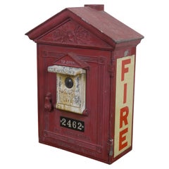 Antique Gamewell Cast Iron Fire Alarm Station Radio Telegraph Box 17"