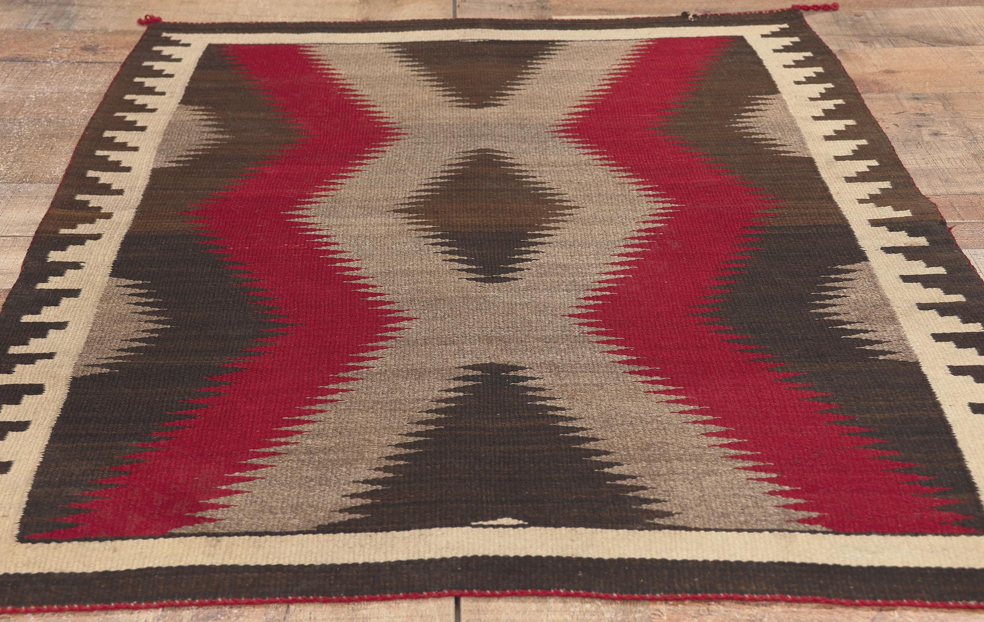 Antique Ganado Navajo Rug, Southwest Modern Desert Meets Contemporary Santa Fe For Sale 1
